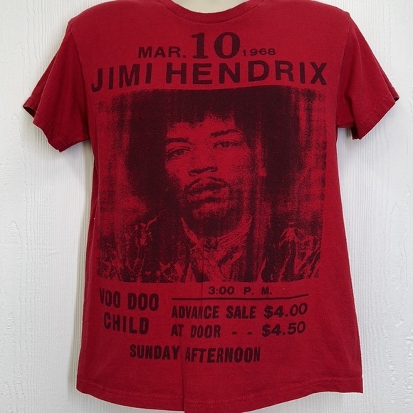 Stone Free - Jimi Hendrix Voo Doo Child Graphic Red Short Sleeve T Shirt Medium - Picture 3 of 8